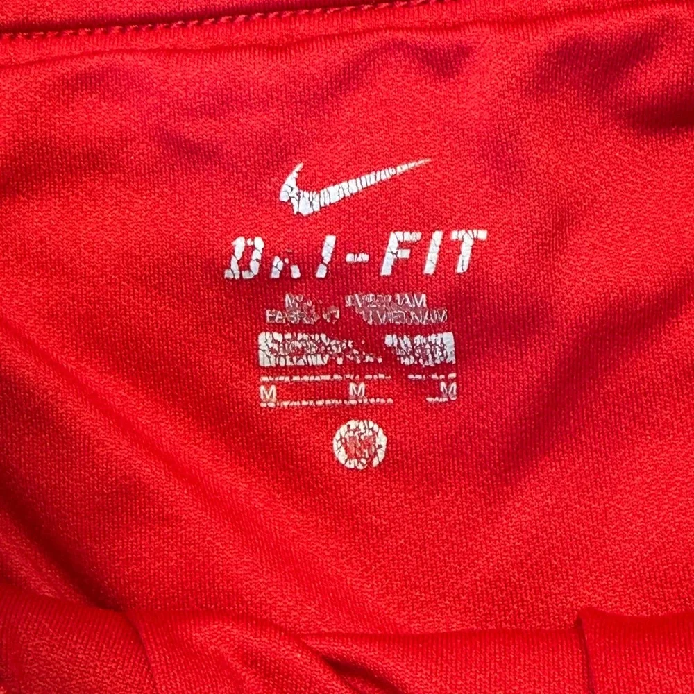 Nike Dri-FIT Mens Running Shorts Gray Red Stripe Zipper Pocket 695441-060 Medium